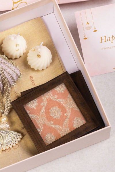 Diwali Hamper - Tara light lilac potli - Home and Candle Box