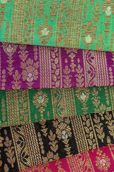 Black Handloom Pure Katan Silk Gold Zari Brocade Banarasi Fabric