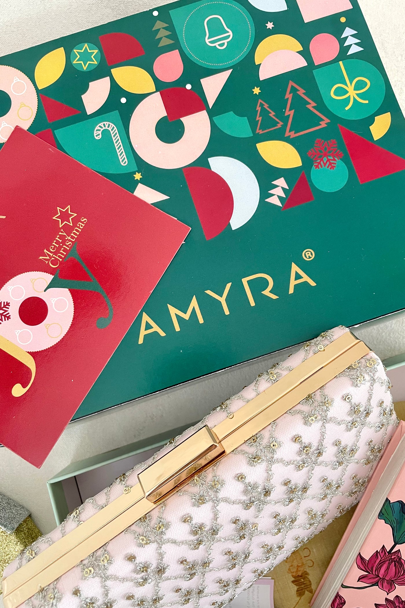 Christmas Hamper - Anya Blush Clutch - Self-care & Accessory Box