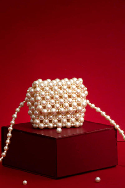 Alba Offwhite Pearl Belt Bag