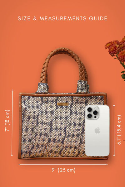 AMYRA - Jasbira Embroidered Handbag - Indigo