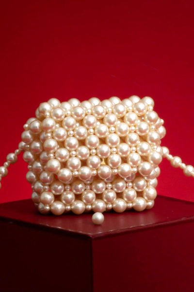 Alba Offwhite Pearl Belt Bag