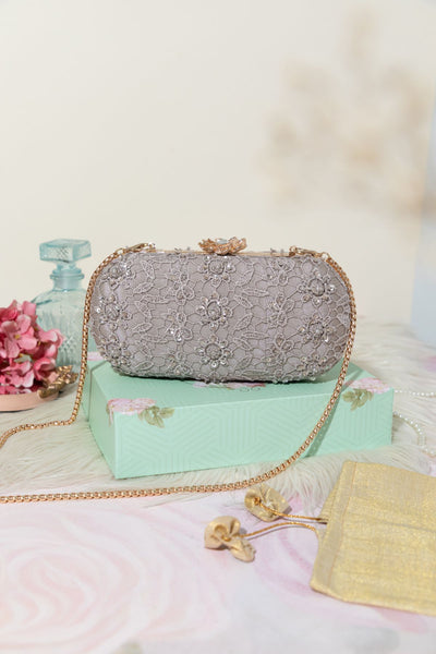 AMYRA - Cordon Capsule Clutch Grey