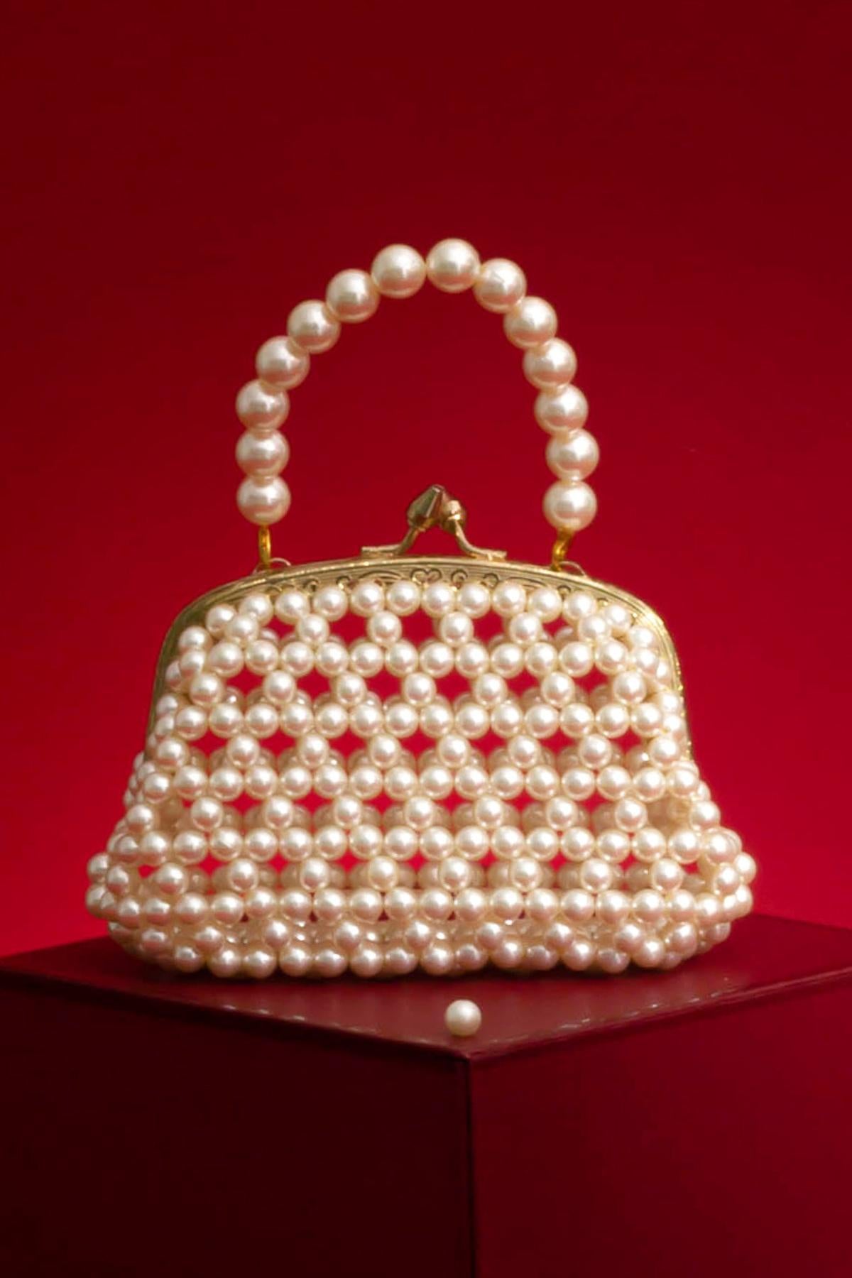 Inez Offwhite Vintage Purse - Set of 2