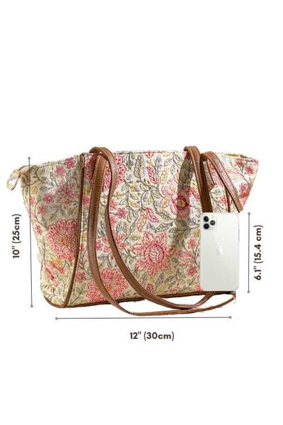 AMYRA_Ivy floral embroidered Tote bag