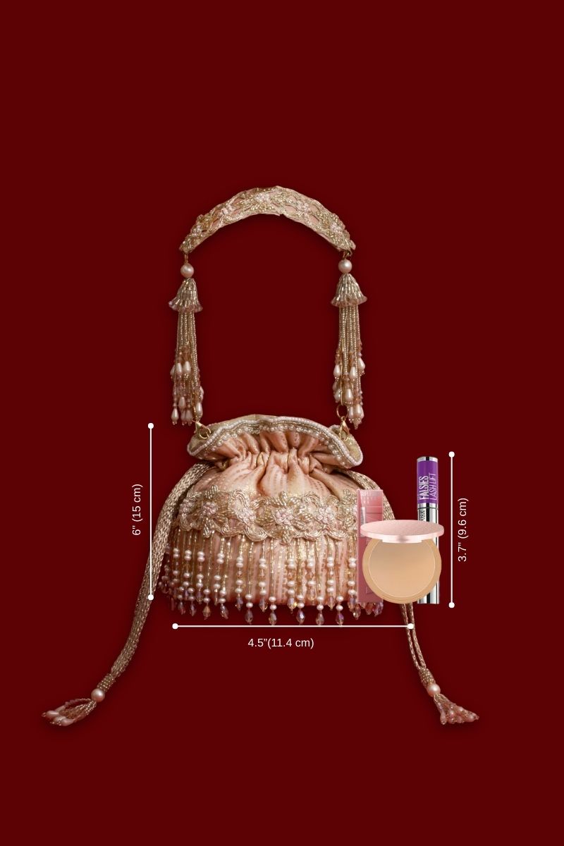 Vivaah Embellished Mini Potli - Pink