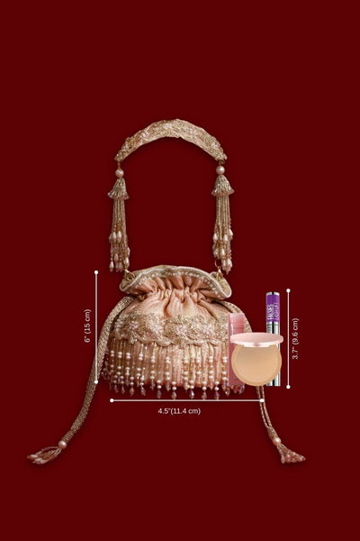 Vivaah Embellished Mini Potli - Pink