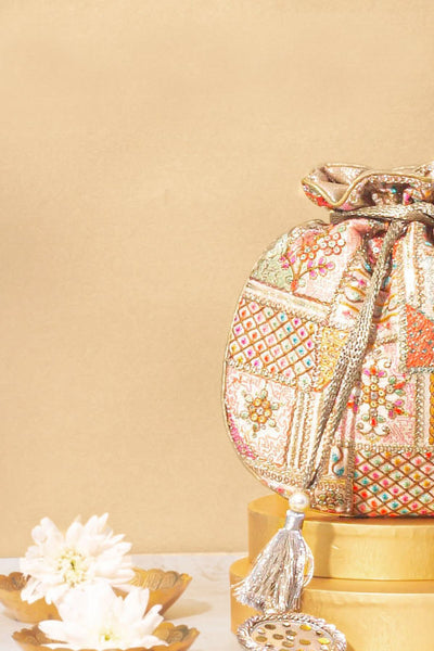 Jia Embroidered Multicolor Potli