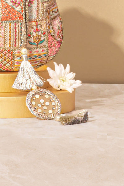 Jia Embroidered Multicolor Potli