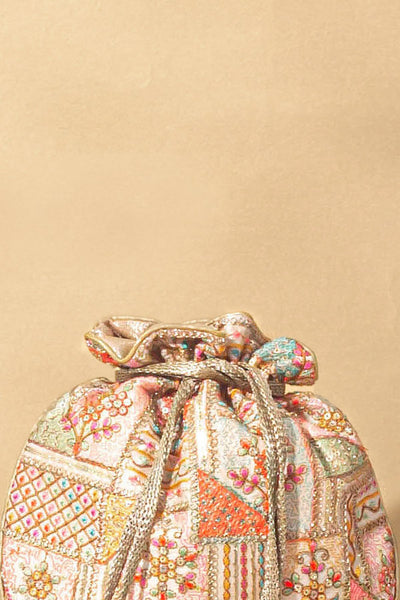 Jia Embroidered Multicolor Potli