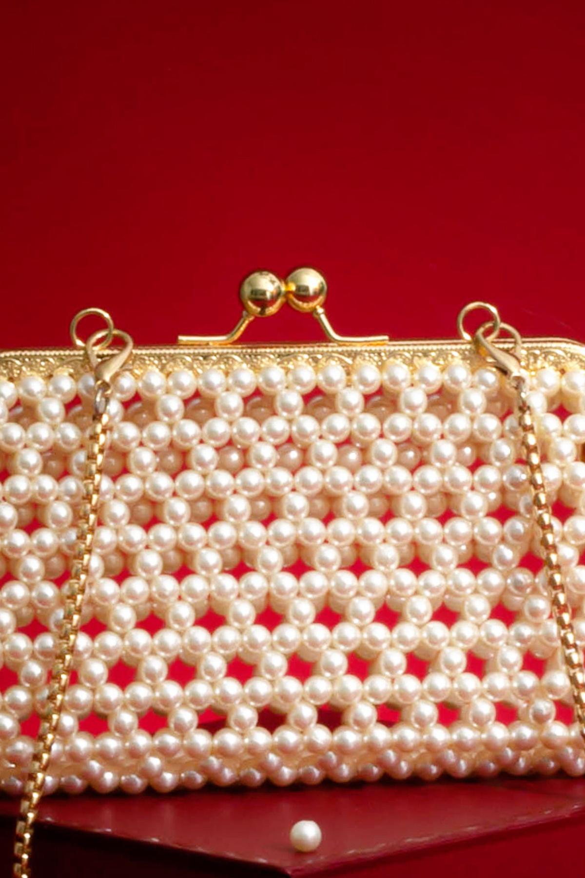 Inez Offwhite Vintage Purse - Set of 2