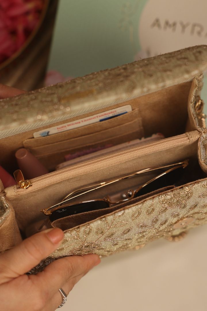 Tarang Flapover Bag - Light Gold