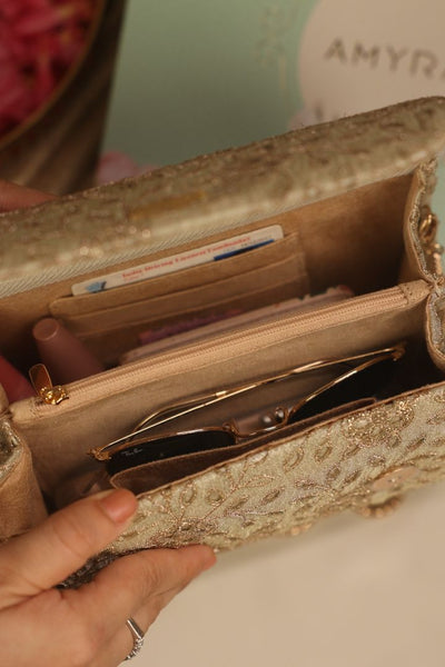 Tarang Flapover Bag - Light Gold