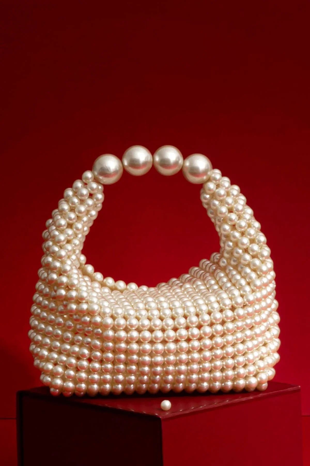 Off White Pearl Clutch Purse, Zia Pearl, AMYRA