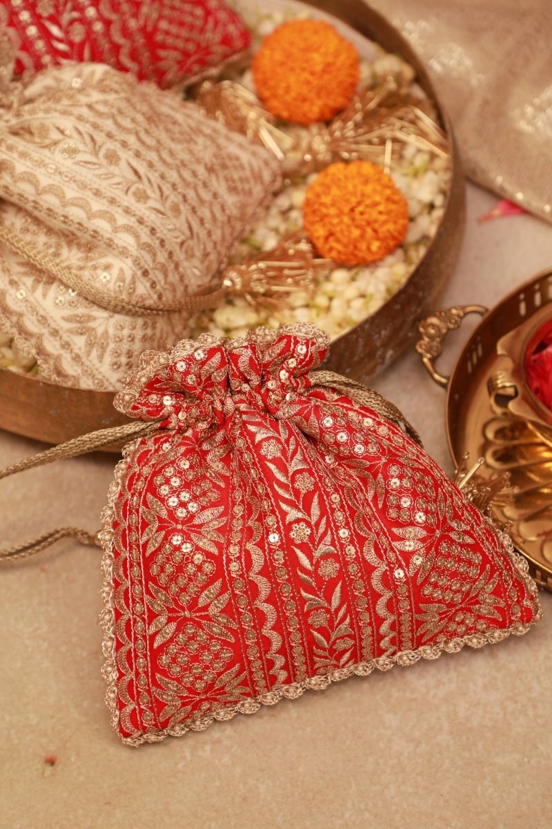Mirai Set of 10 Wedding Favor Potlis