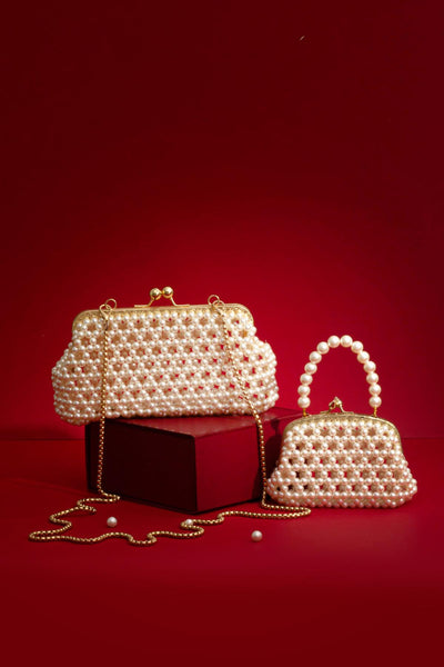 Inez Offwhite Vintage Purse - Set of 2