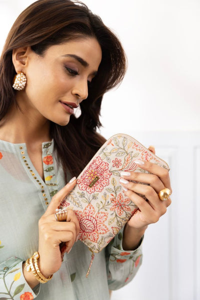 Ivy Floral Embroidered Wallet