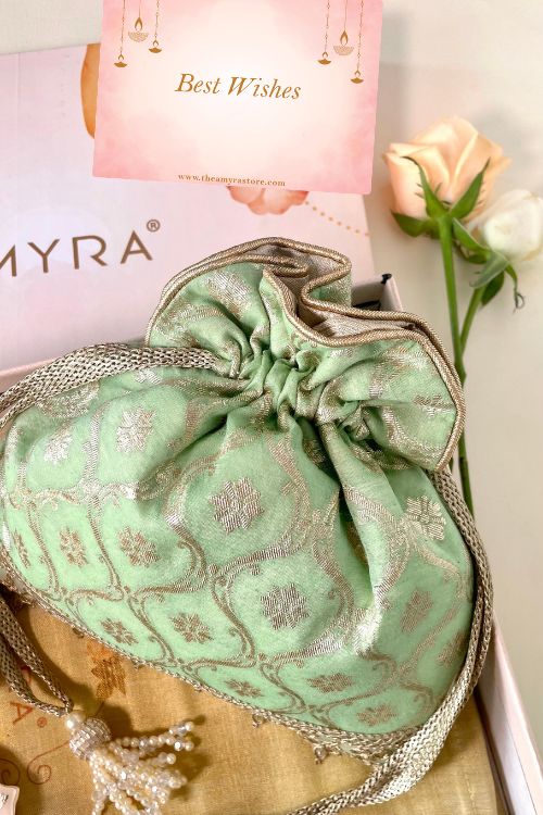 Diwali hamper Chandheri mint potli Aroma Urli box