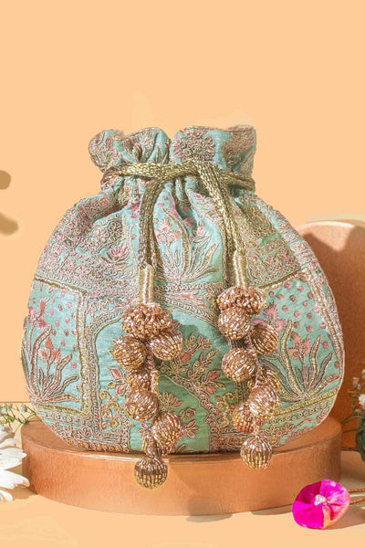 AMYRA Amer turquoise potli