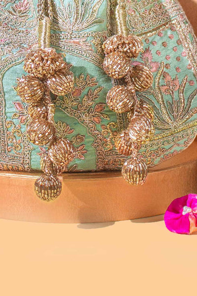 AMYRA Amer turquoise potli
