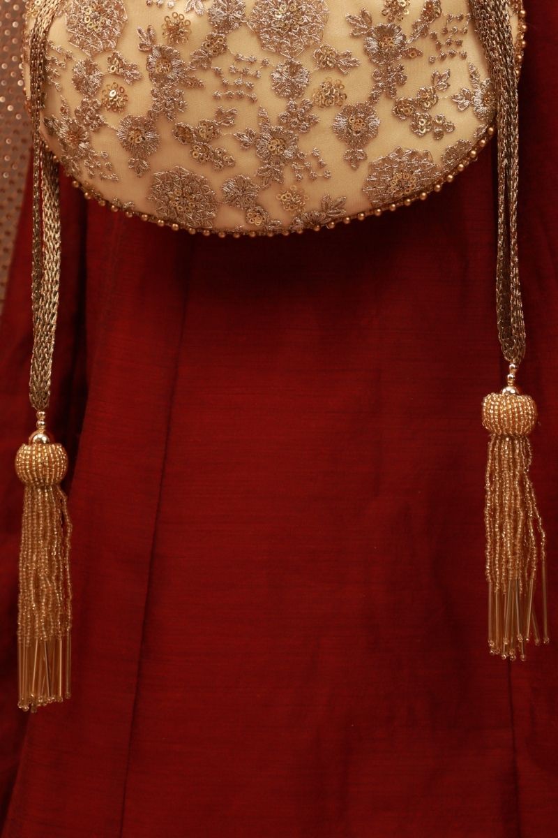 Ada Embroidered Potli - Gold