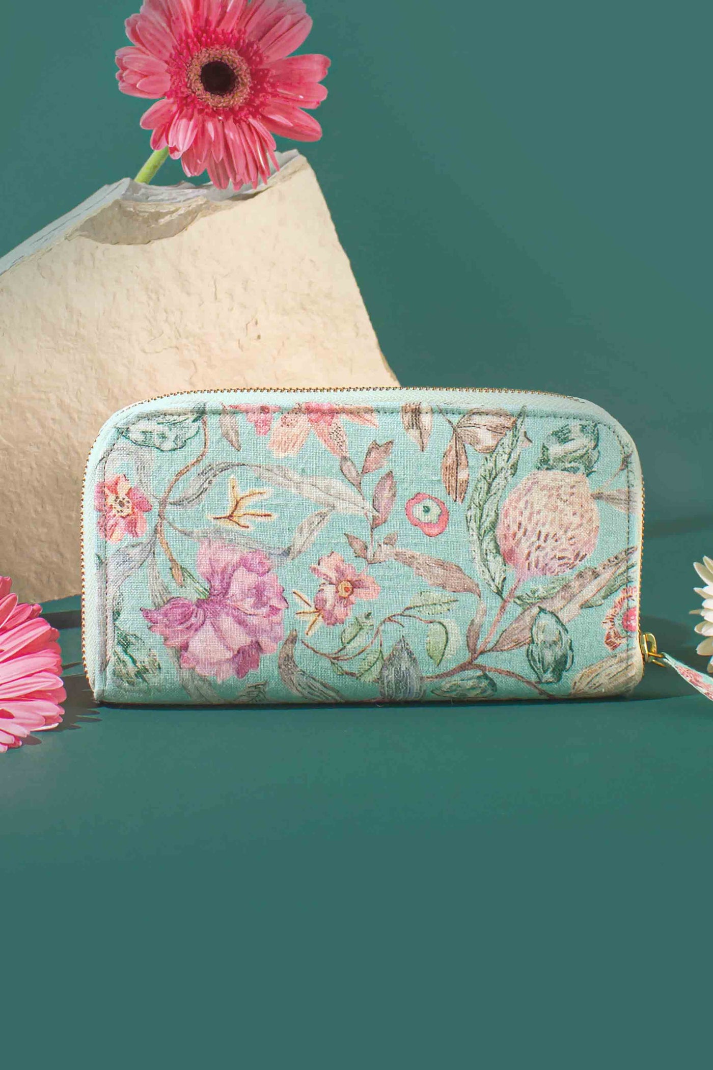AMYRA Aloha Printed Wallet - Mint