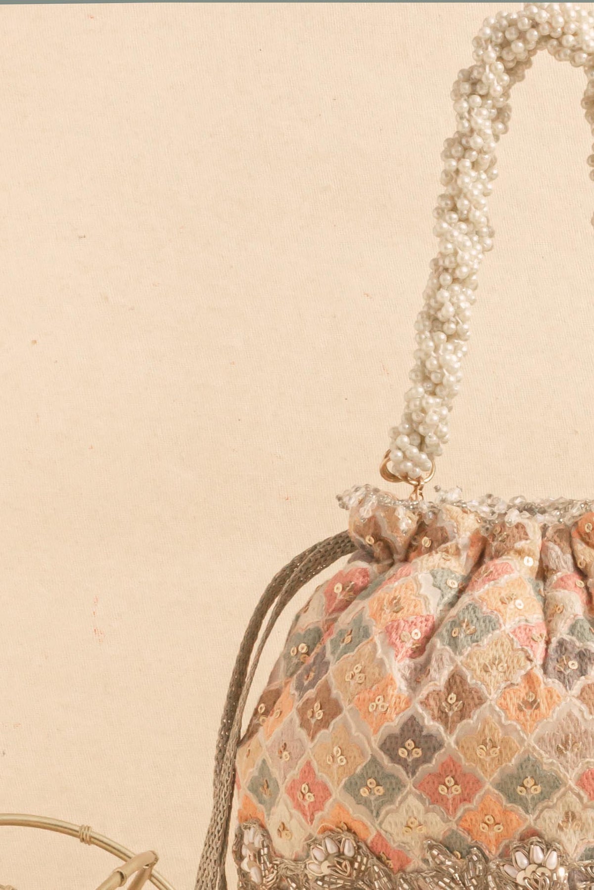 Embellished Potli Bag | Potli bags, Bridal bag, Hand beading