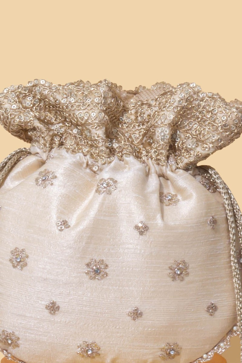 Azai Set of 10 embroidered wedding favor potli