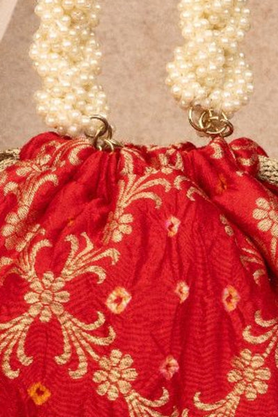 Bandhani Bucket bag - Red