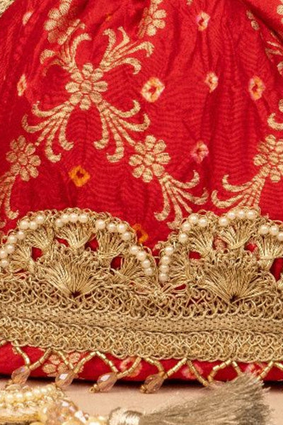 Bandhani Bucket bag - Red