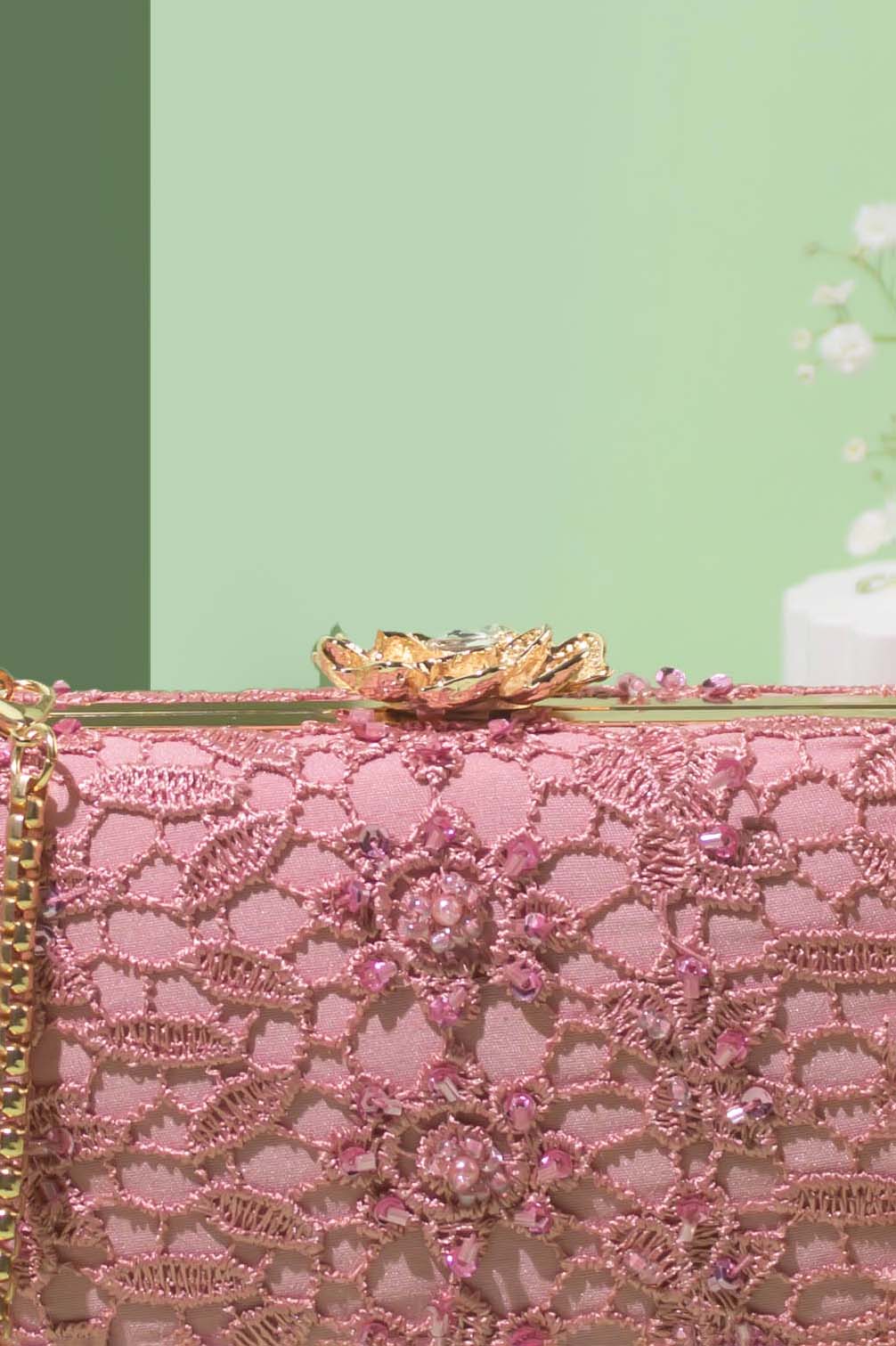 Cordon Capsule Clutch - Pink