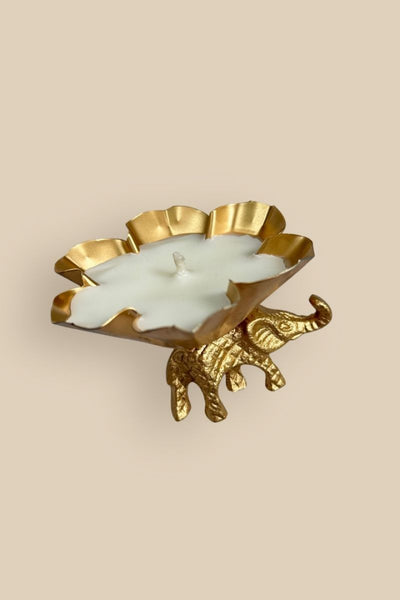 Diwali Gift Hamper - Floral Creeper Peach potli - Home & Candle Box