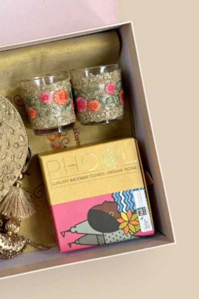 Diwali Gift Hamper - Tarang Gold potli - Fragrance & Candle Box