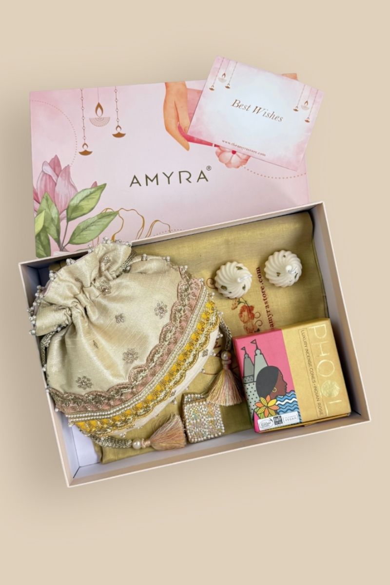 Diwali Gift Hamper - Vibha potli - Fragrance & Candle Box