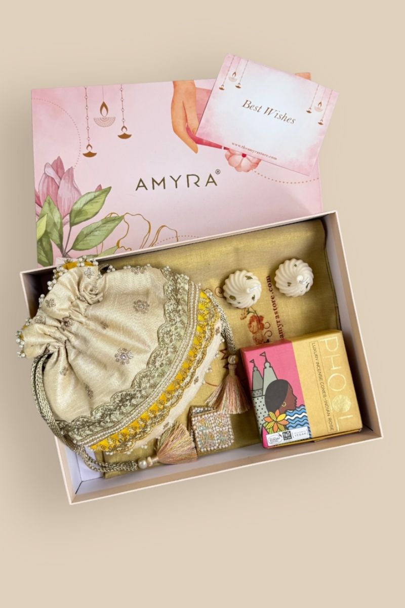 Diwali Gift Hamper - Vibha potli - Fragrance & Candle Box