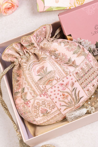 Gift Hamper - Amer pink potli - Home and Gourmet Box