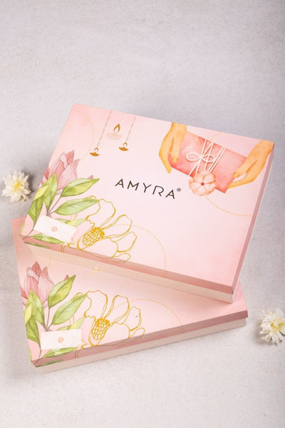 Mother's Day Hamper - Jia Embroidered Multicolour Potli - Care & Fragrance Box