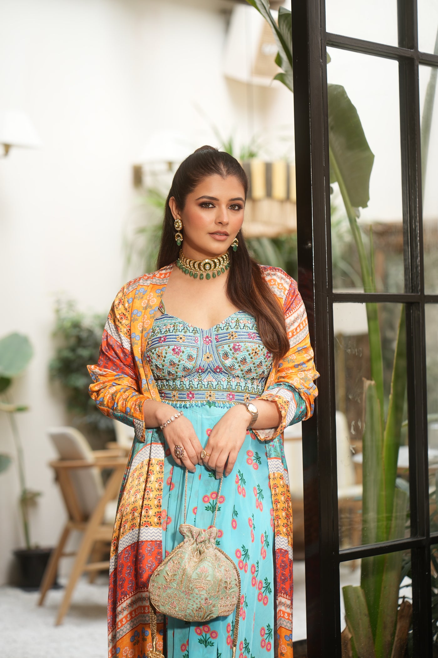 Amer turquoise potli