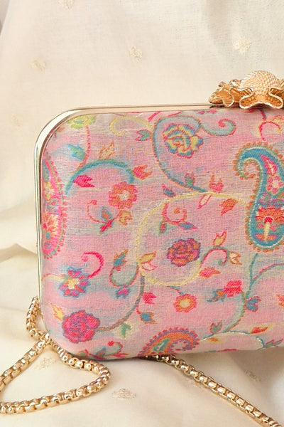 Hina pashmina cashmere clutch - Pink