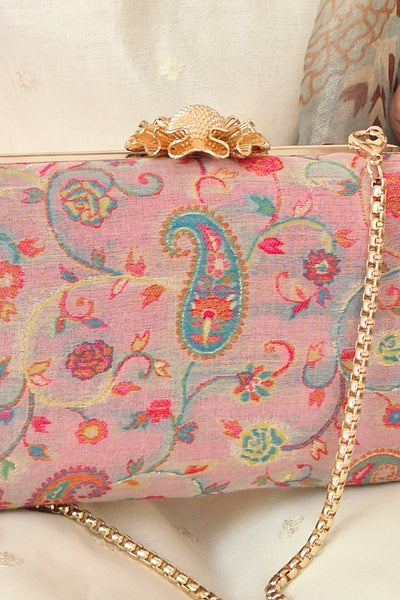 Hina pashmina cashmere clutch - Pink