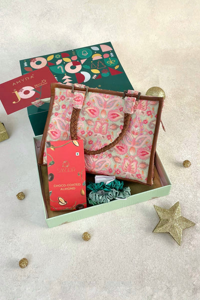 AMYRA Christmas Hamper - Wild Bloom Handbag - Gourmet & Accessory Box