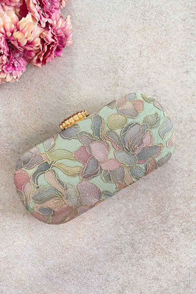 Iris Shaded Organza Capsule Clutch - Mint