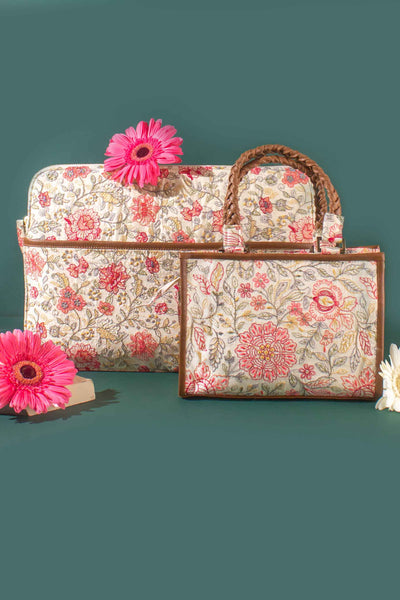 Ivy Floral Embroidered Laptop Sleeve