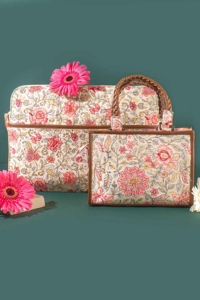 Ivy Floral Embroidered  Handbag