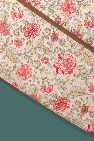 Ivy Floral Embroidered Laptop Sleeve