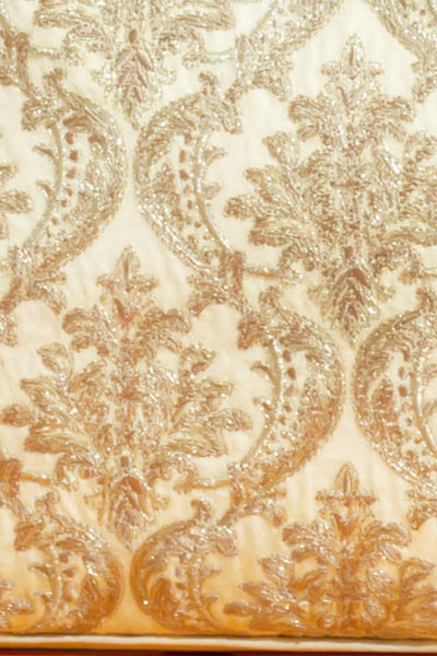 Jaali Embroidered Handbag - Beige