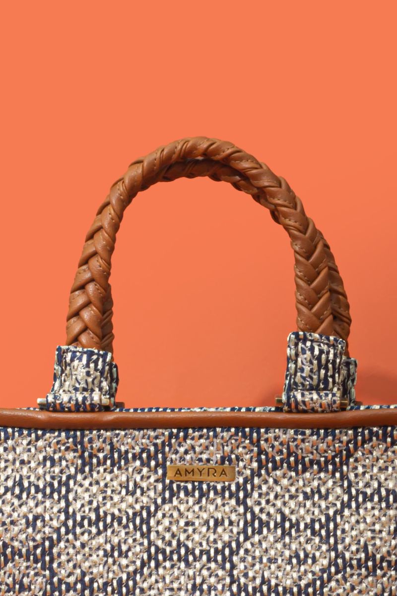AMYRA - Jasbira Embroidered Handbag - Indigo