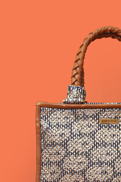 AMYRA - Jasbira Embroidered Handbag - Indigo