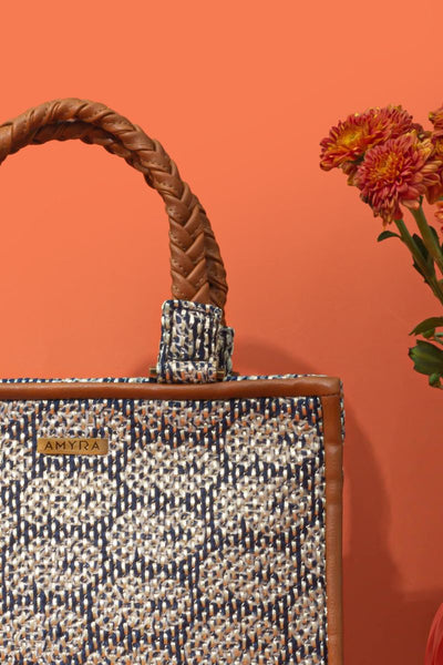 AMYRA - Jasbira Embroidered Handbag - Indigo