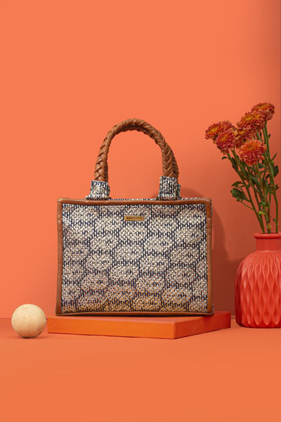 AMYRA - Jasbira Embroidered Handbag - Indigo
